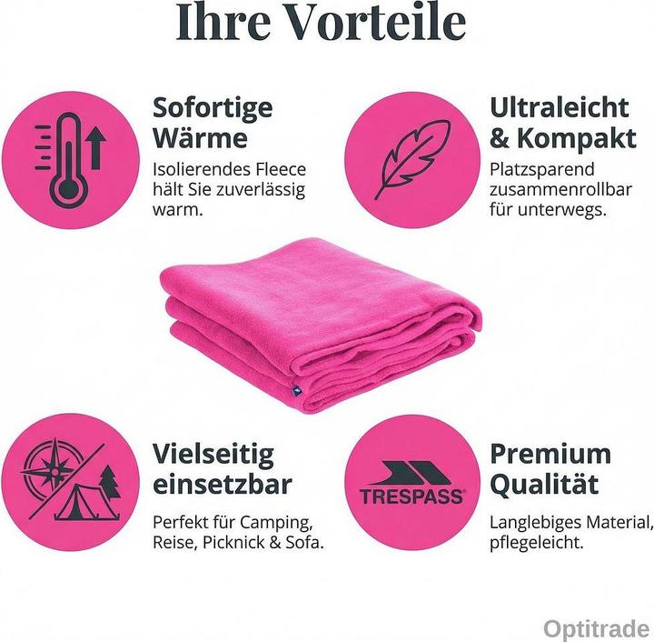 Produktbild Trespass SNUGGLES - Fleece Decke (180 x 120 cm)