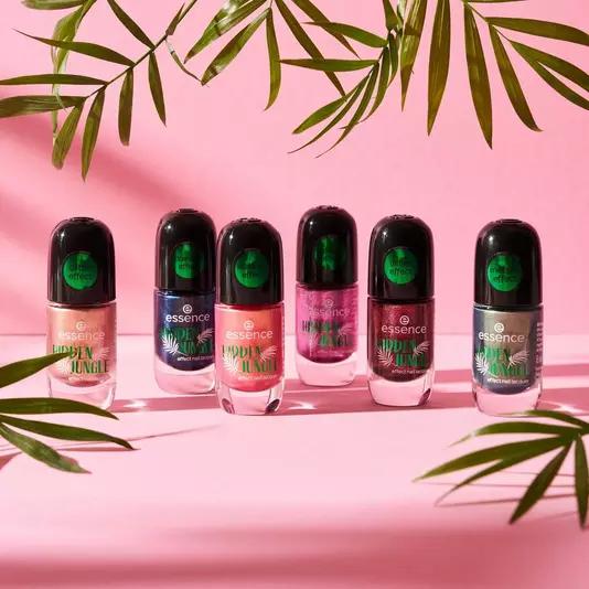 Actual product image essence HIDDEN JUNGLE effect nail lacquer (04 Pink Mystery, Gel-Effect Nail Polish)