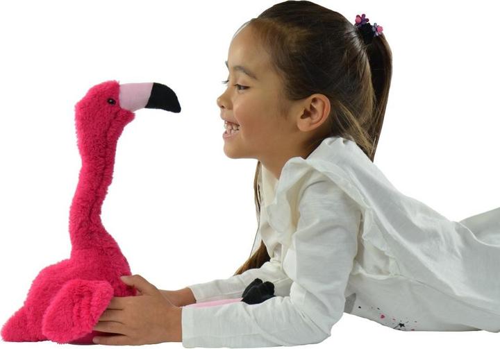 Produktbild Magni Kögler 76502 - Labertier Flamingo Peet, ca. 34,5 cm gross, reproduzierbares Plüschtier mit Playback (34.50 cm)