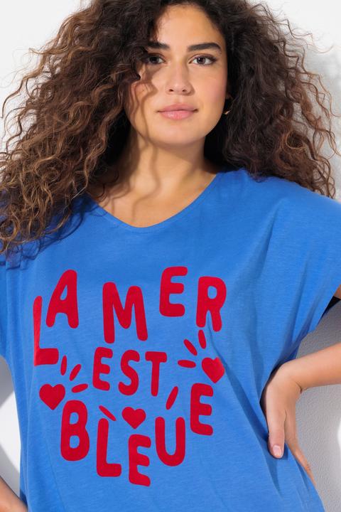 Produktbild Ulla Popken T-Shirt, La Mer, V-Ausschnitt, Halbarm (56)