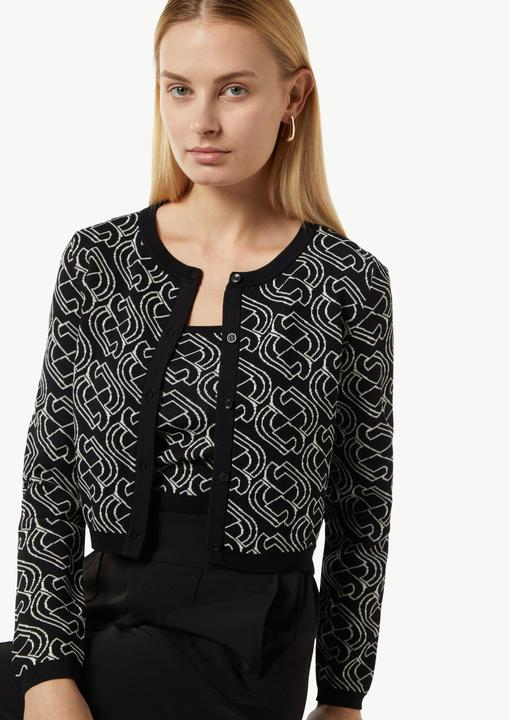 Produktbild Comma Strickjacke Kurzer Feinstrickcardigan mit grafischem Muster (34)