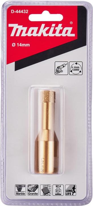 Image du produit Makita Couronne de forage creuse diamantée 14mm M14 (14 millimètres)