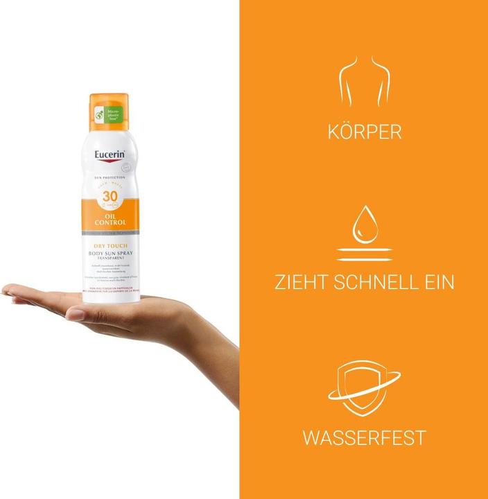 Image du produit Eucerin SUN Body Spray Oil Control Dry Touch LSF 30 (Spray solaire, SPF 30, 200 ml, 192 g)