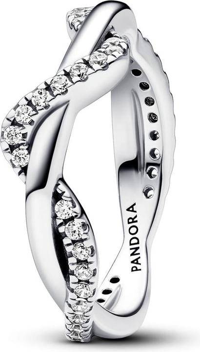 Immagine prodotto Pandora Anello a onde intrecciate scintillanti (60, 925 Argento)
