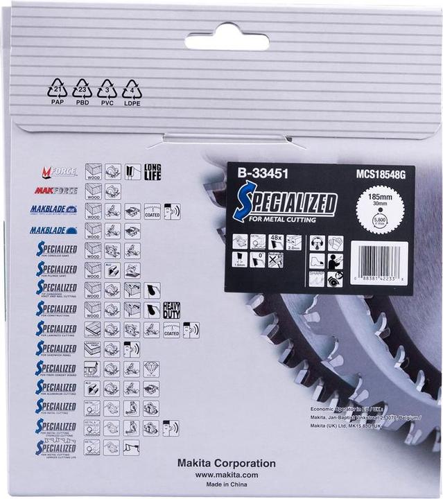 Produktbild Makita SPECIALIZED Sägeb.185x30x48Z (B-33451)