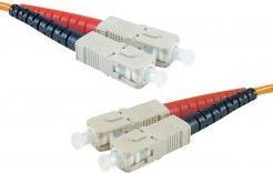 Actual product image Exertis Connect Fibre optic patch cable Eco, 62.5/125 µm, OM1 fibre, SC duplex male/male, orange, 10.0 m UPC (U/FTP, CAT6)