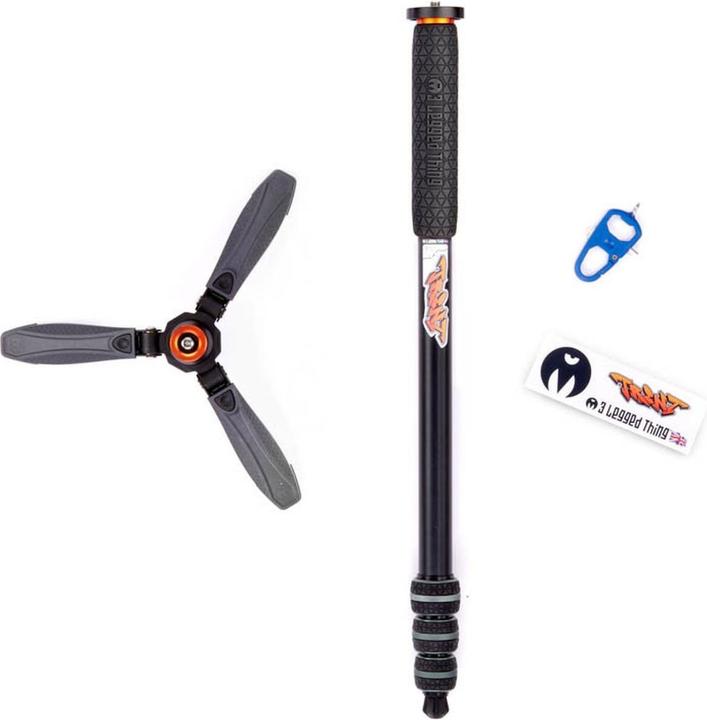 Produktbild 3 Legged Thing Trent 2.0 Einbeinstativ Grau & Docz2 FuÃstabilisator (Metall)