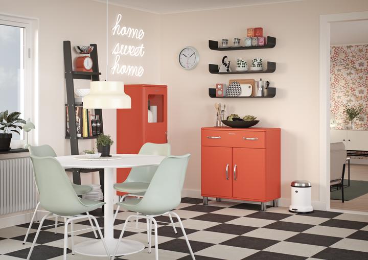 Actual product image tenzo Malibu half cabinet metal/wooden material 50x41x143 cm (50 x 41 x 143 cm)