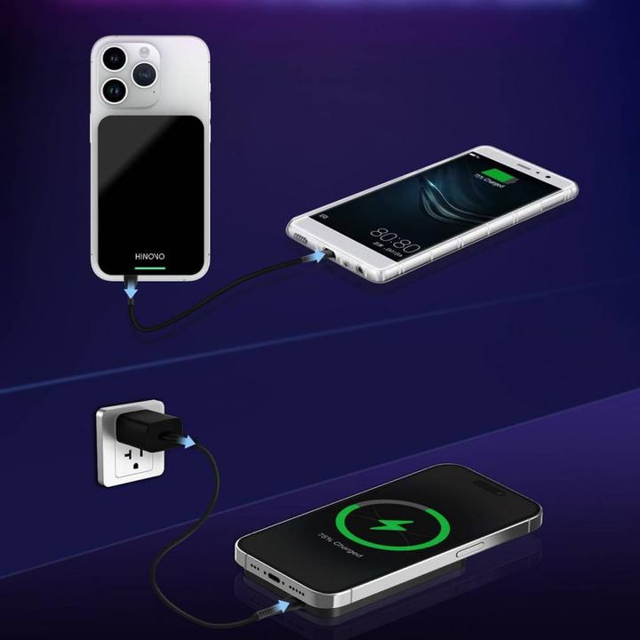 Produktbild Hinovo MB1-5000XB MagSafe 5000mAh 20W Wireless Power Bank - Black (5000 mAh, 15 W, 19250 Wh)