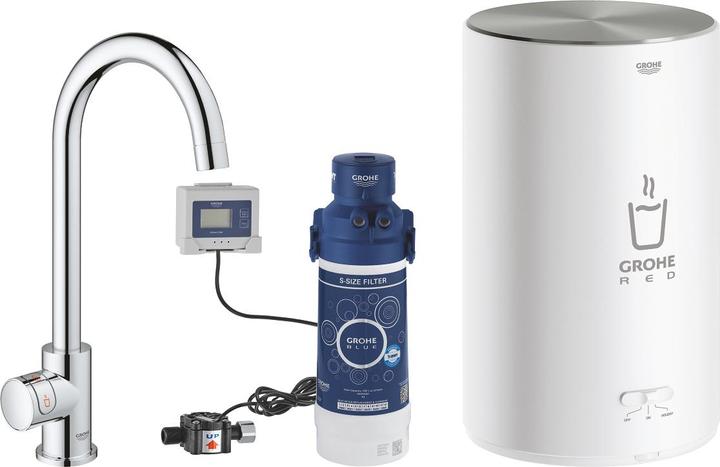 Immagine prodotto Grohe Rubinetto da cucina con funzione di filtro e acqua calda bollente GROHE Red Mono cromo lucido
