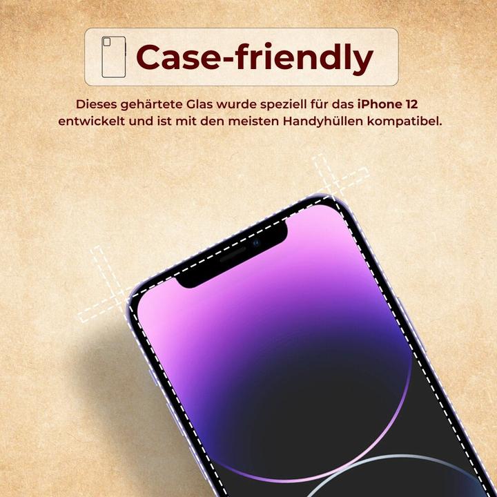 Actual product image Protectorking 6x real tempered 9H armoured glass 3D CLEAR (6 pcs., Apple iPhone 12)