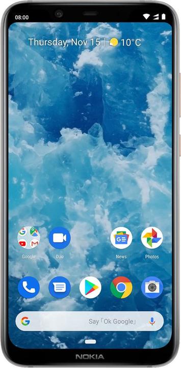 Produktbild Nokia 8.1 (64 GB, Steel, 6.18", Hybrid Dual SIM, 4G)