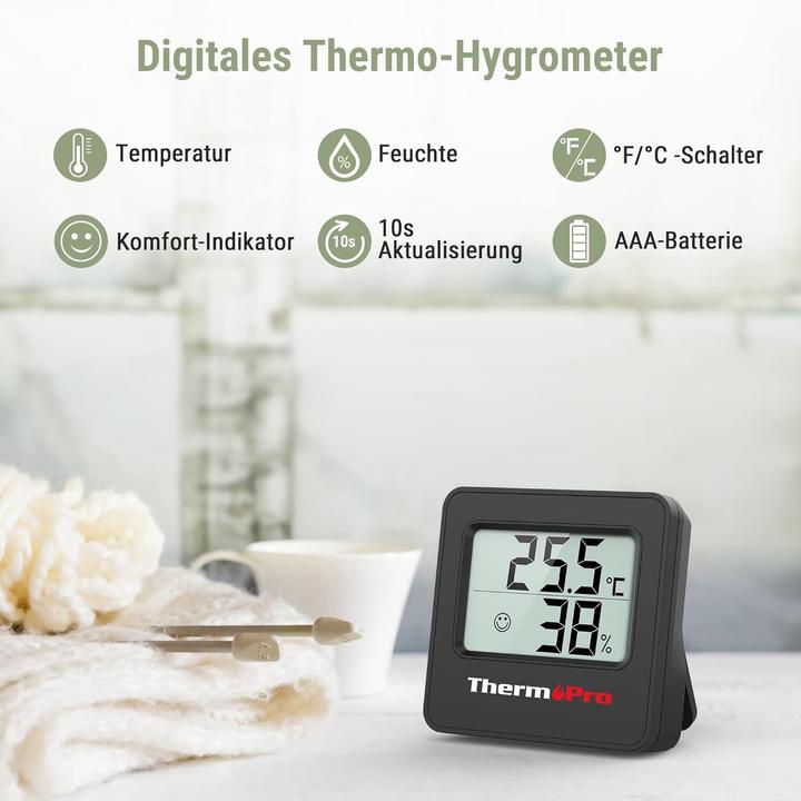 Image du produit ThermoPro TP157 Mini Thermo-Hygrometer (3er-Set)