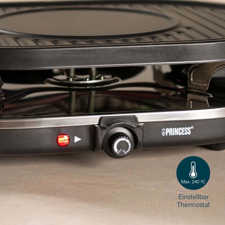 Actual product image Princess 162700 Raclette 8 Oval Grill Party