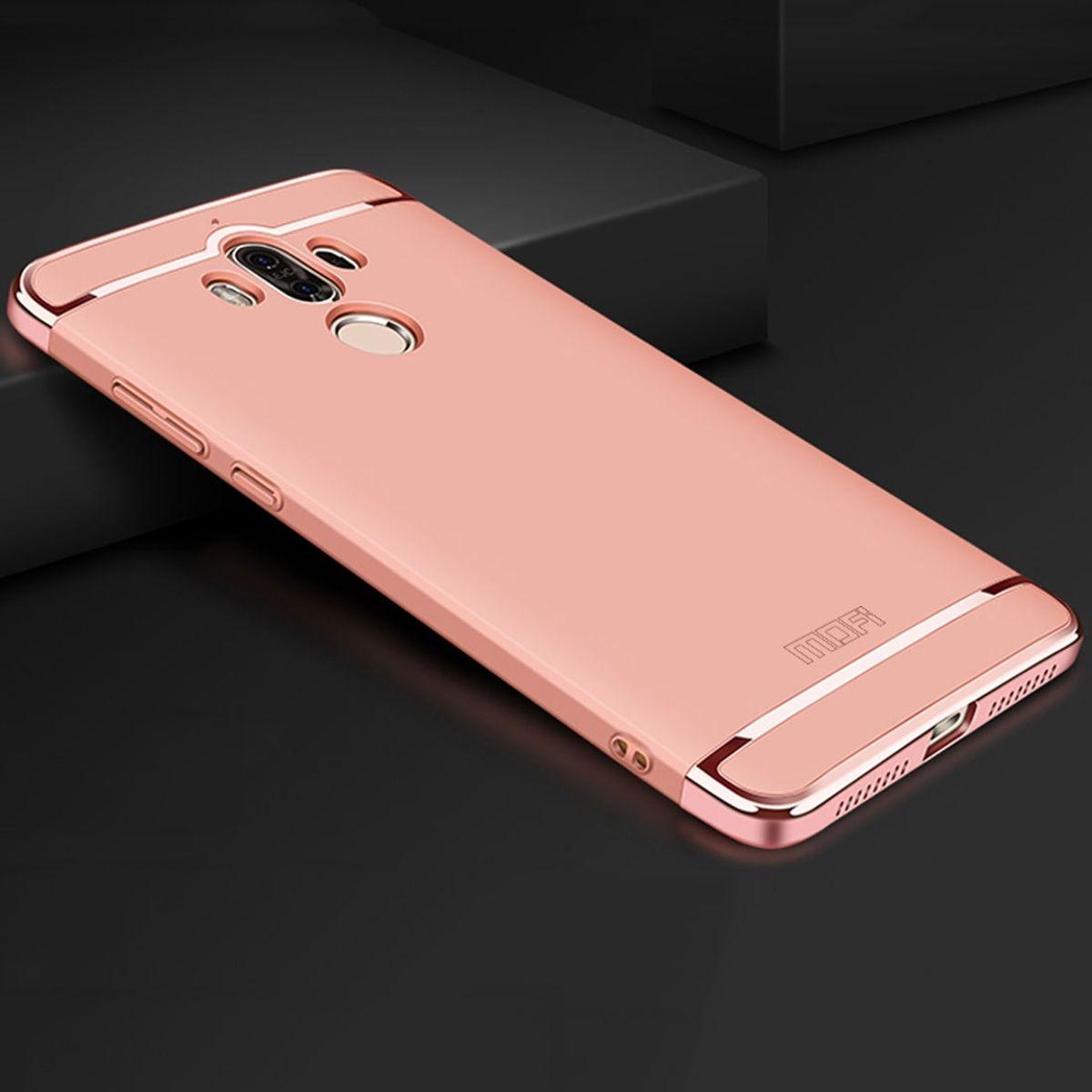 König Design Handy Hülle Schutz Case für Huawei Mate 9 Bumper 3 in 1 Cover Chrom Rose Gold (Huawei Mate 9), Smartphone H...
