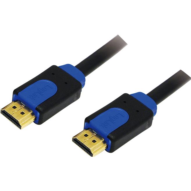 LogiLink HDMI (Typ A) — HDMI (Typ A) (1 m), Cavo video, Nero, Blu