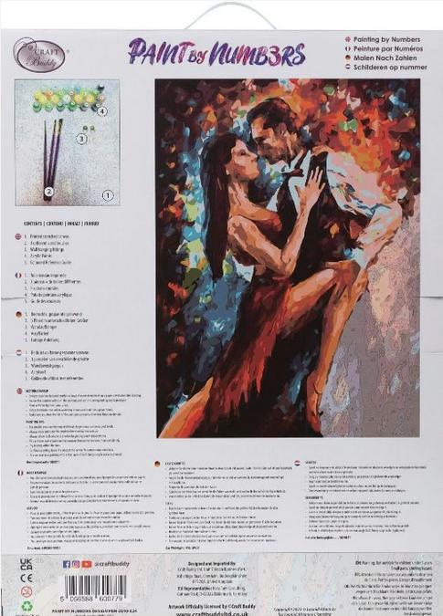 Actual product image Craft Buddy Paint by Numbers "Kiss in Melody" 30 x 40 cm