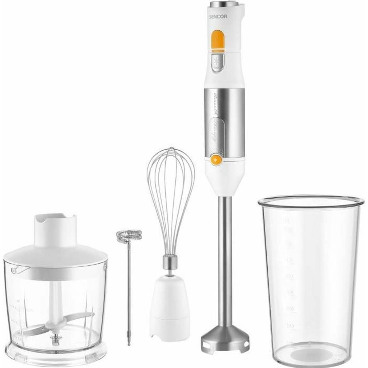 Sencor Frullatore a Immersione Multifunzione Ultra-Potente 1200W, Frullatore a immersione, Bianco