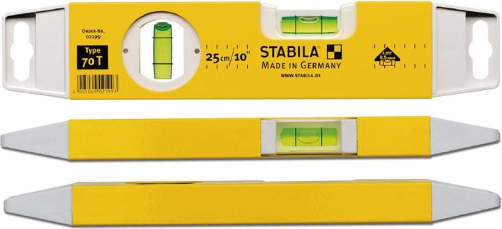 Produktbild Stabila Wasserwaage Type 70 T (25 cm)