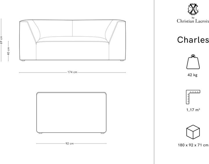 Actual product image CXL by Christian Lacroix Charles (2 person sofa)