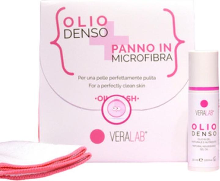 Immagine prodotto Veralab Oil Wash Set Facial Cleansing Thick Oil Travel 30 Ml With Microfiber Cloth (Olio detergente, 30 ml)