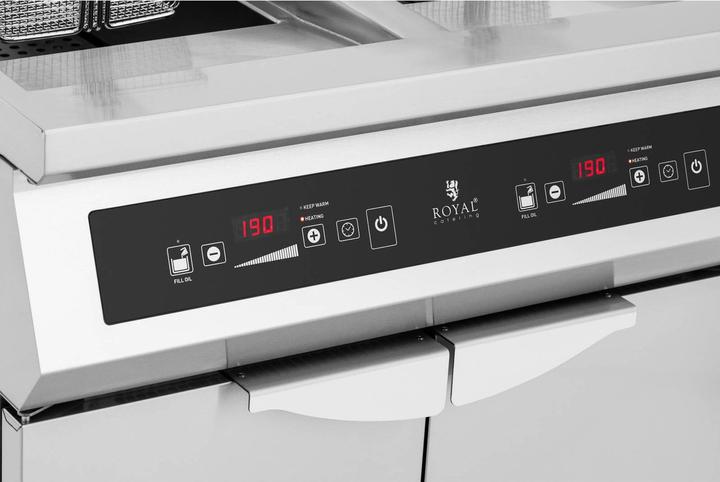 Produktbild Royal Catering Induktionsfritteuse Doppelfritteuse Gastro-Fritteuse 60 l 20000 W LED + Timer