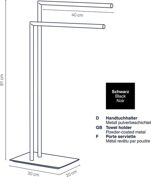 Actual product image Kela Towel holder Style black