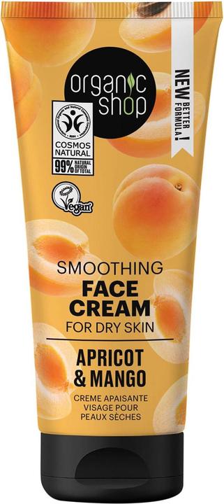 Image du produit Organic Shop Crème légère quotidienne pour le visage, peau sèche, abricot et mangue (50 ml) (50 ml, Crème de jour)