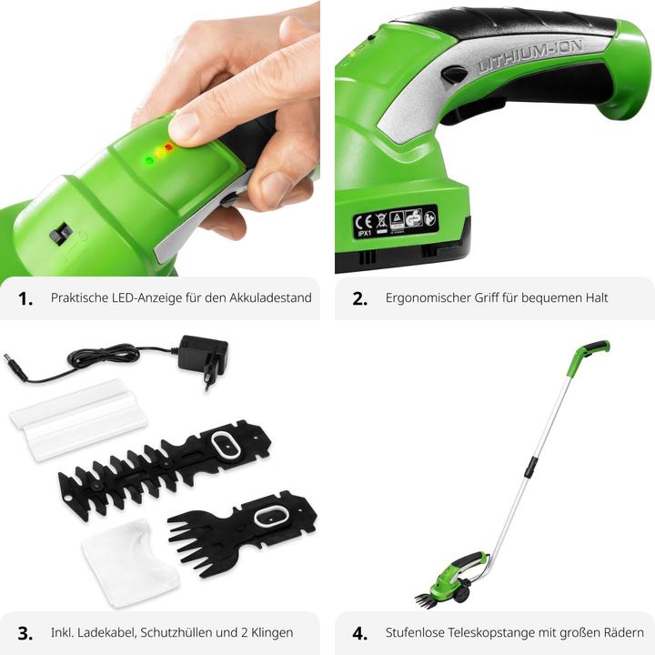 Produktbild tectake Heckenschere (Akkuheckenschere)