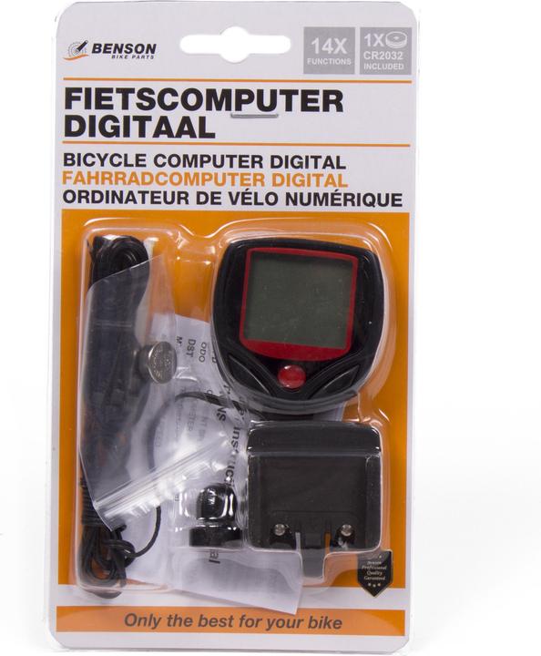 Actual product image Benson Bicycle computer digital wired 14 functions