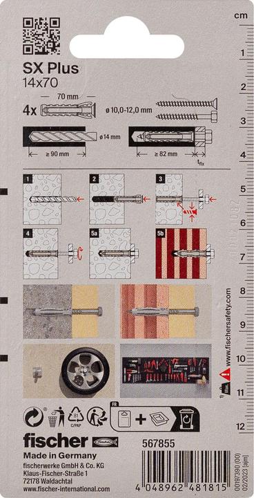 Actual product image Fischer Dowel SX Plus 14x70 K (4 pcs.)
