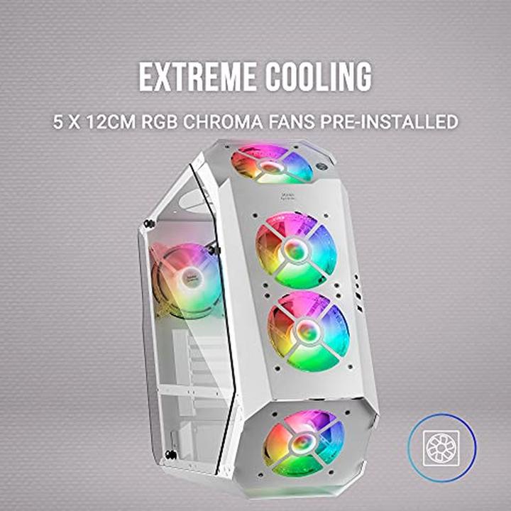 Actual product image Mars Gaming Boitier Moyen Tour Atx Mc51 RGB Avec Panneaux Vitrés (Blanc) (ATX, Mini-ITX, mATX)