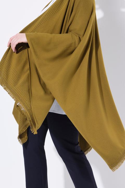 Image du produit Ulla Popken Poncho en maille oversize, coupe ouverte, strass fantaisie (50, 52, 54, 56)