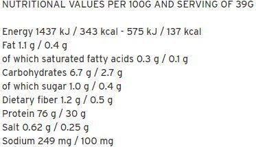 Nutritional values and ingredients Optimum Nutrition Platinum Hydro Whey (Vanilla, 1 pcs., 1590 g)