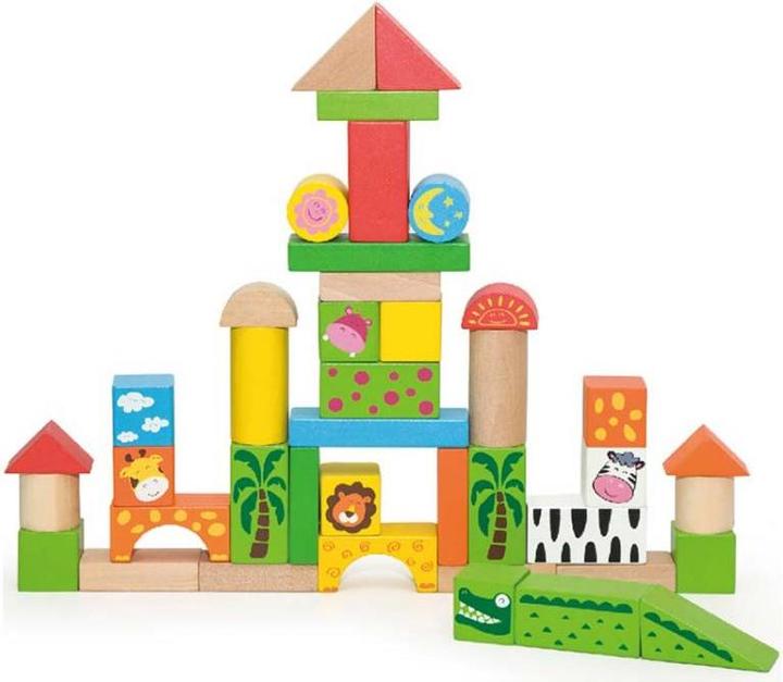Actual product image Viga Toys Wooden building blocks zoo 50 pieces