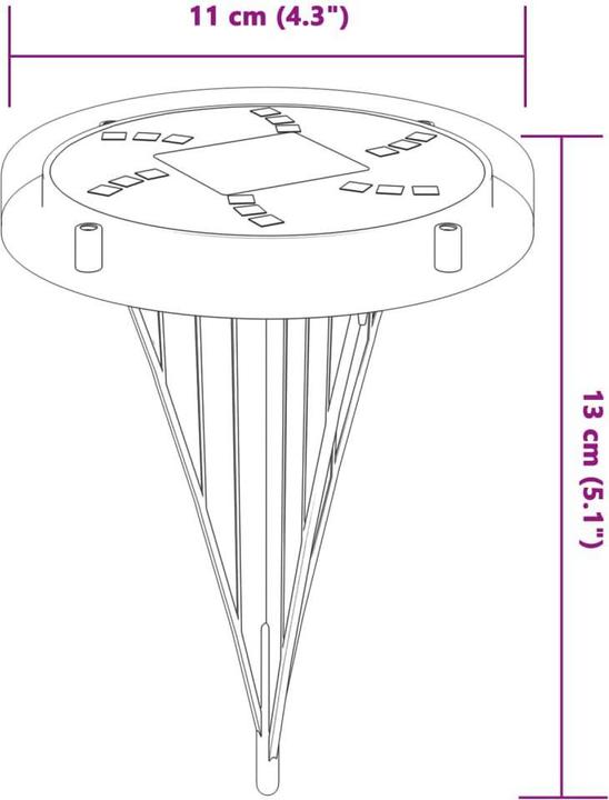 Image du produit vidaXL Solar-Bodenleuchte (10 lm, IP65)