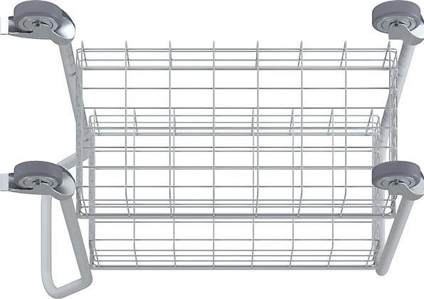Produktbild eurokraft pro Postverteilwagen, 2 Ladeflächen, Tragfähigkeit 200 kg (38 x 89 x 101 cm)