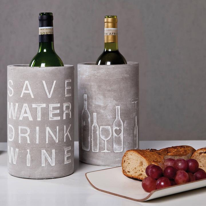 Image du produit Räder Rafraîchisseur de bouteilles en béton et en verre Vino