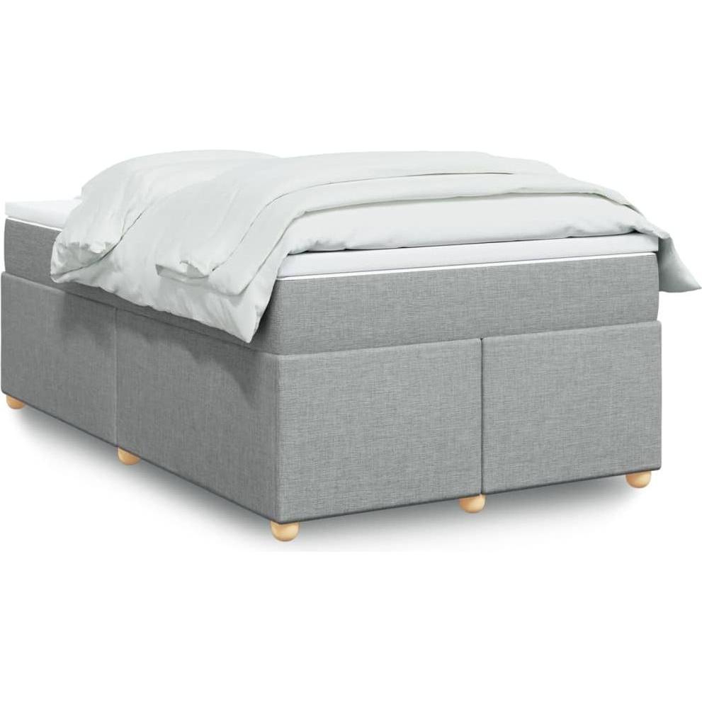 VidaXL, Bett, Bo x springbett mit Matratze 120 x 200 cm Stoff (120 x 200 cm)