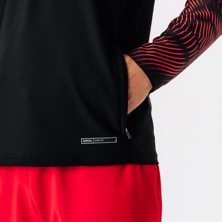 Produktbild Kipsta 1/2 Zip Viralto Wavy Club - Red/Black (L)