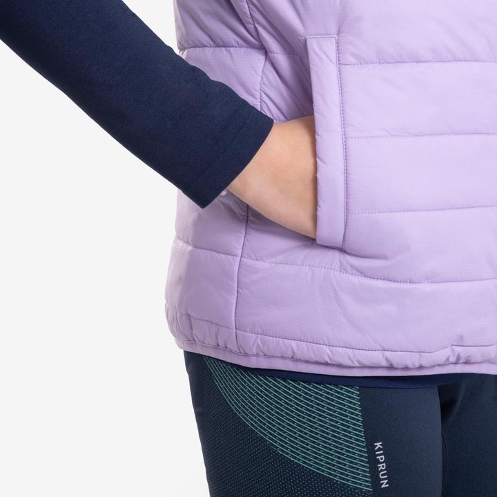 Actual product image Kiprun Children's running jacket 3-in-1 waterproof removable inner jacket - purple (122)