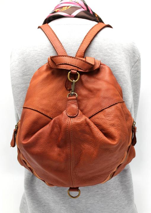 Only-Bags.Store Weicher Lederrucksack, Rucksack Rucksack