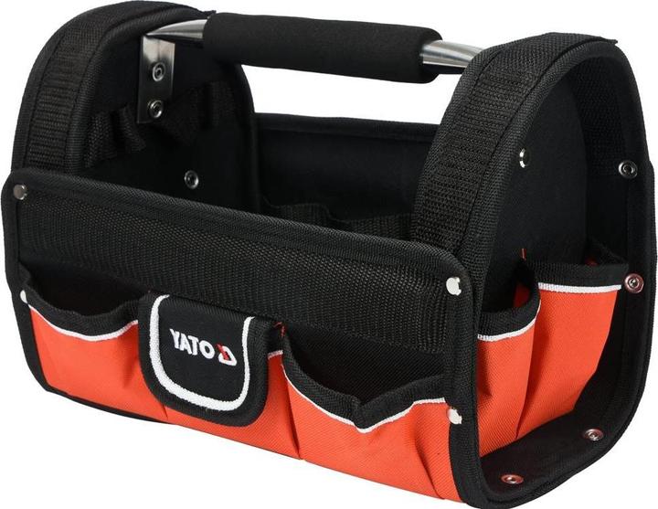 Yato Tool bag 9 compartments 30.5 x 19 x 22 cm empty Metal handle open Velcro fastener small (1 pieces)