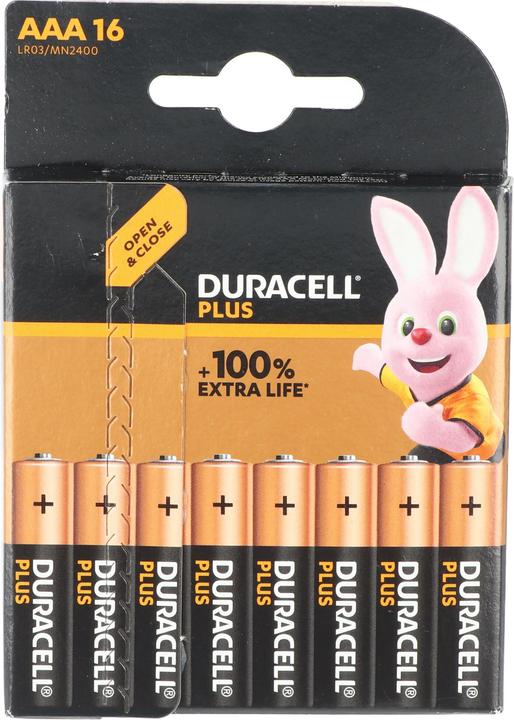 Duracell Plus AAA-batterijen met Power Boost (16 Pcs., AAA / LR03 / Micro / R03 / AM4 / MN2400 / KR03)