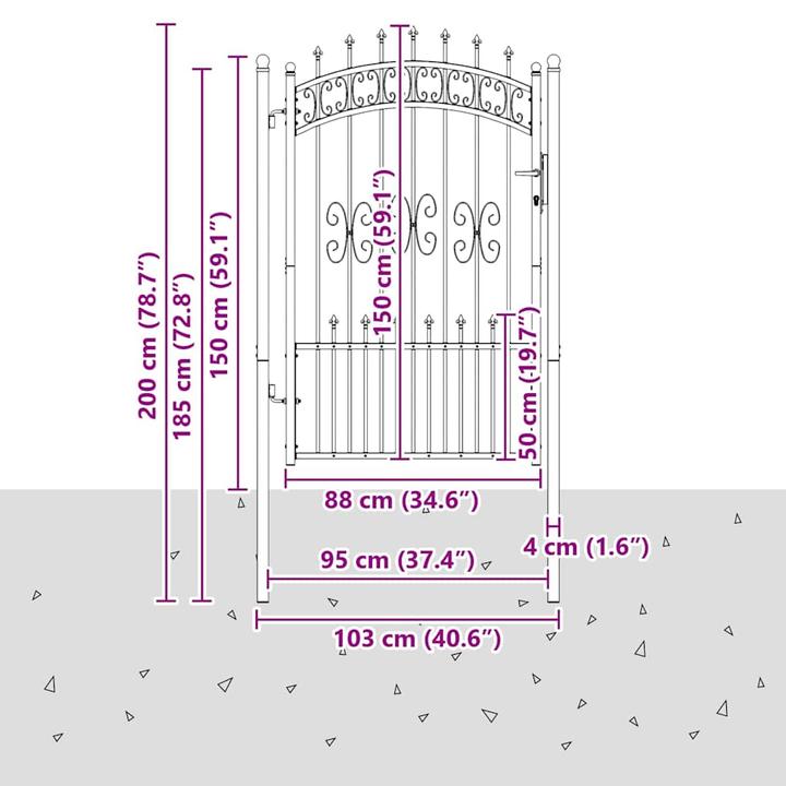 Produktbild vidaXL Zauntor