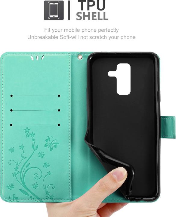 Actual product image Cadorabo Flower Book Cover (Samsung Galaxy A6+)