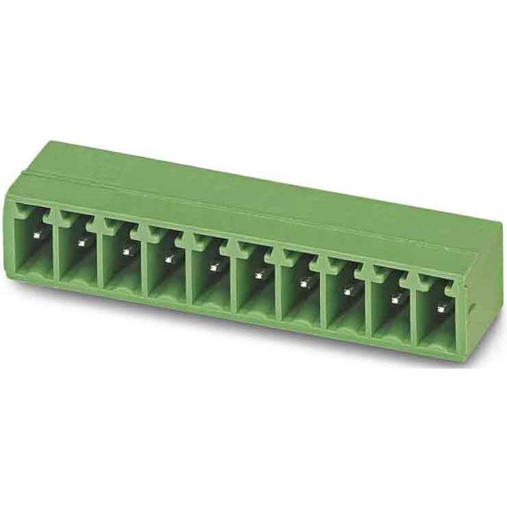 Phoenix Contact Mini PCB header, R/A, 3.5mm pitch, 6 way, Cavo + Spina elettrica, Verde