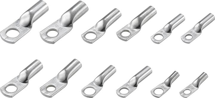 Produktbild Tru Components TC-11894512 Rohrkabelschuh-Sortiment 6 - 50mm² mit Crimpzange 6mm² 50mm² Silber 28