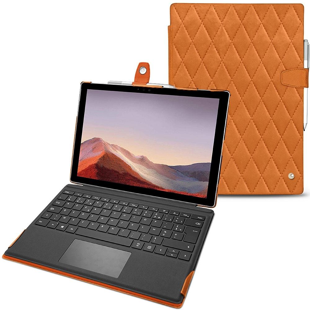 Noreve Lederschutzhülle (Microsoft Surface Pro 7), Tablet Hülle, Orange
