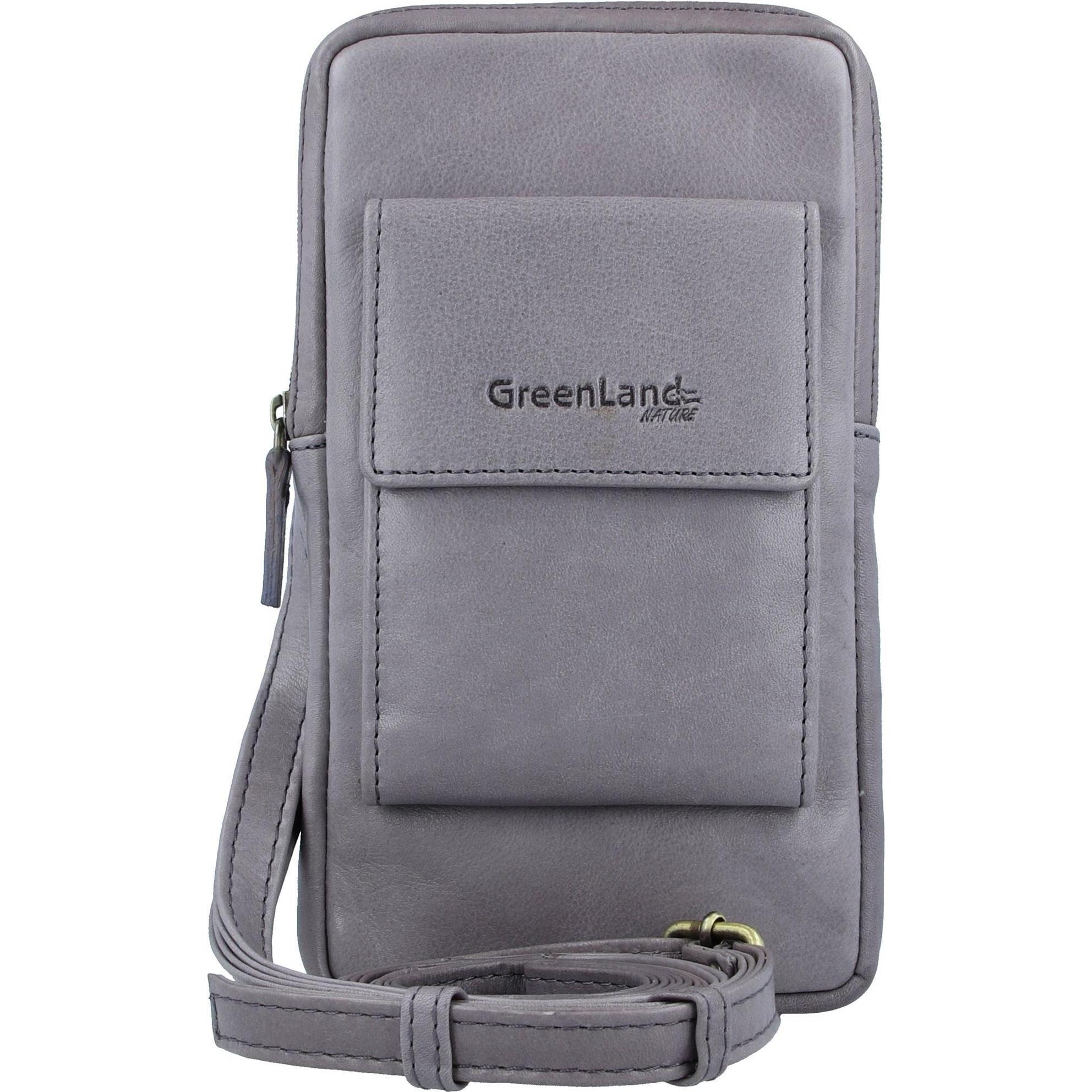 Greenland Nature, Tasche, Nature Soft Handytasche Leder 11 cm, Grau